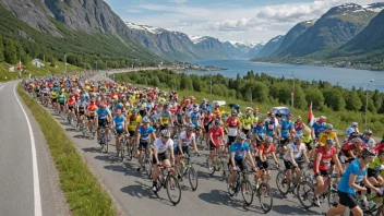 En masseidrettsbegivenhet i Norge, med mange deltakere og et vakkert landskap.