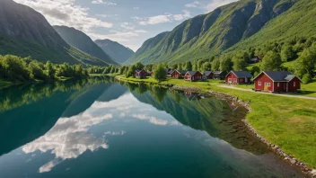 Et pittoreskt bilde av Liabygda, som viser dens naturskjønnhet og rolige atmosfære.