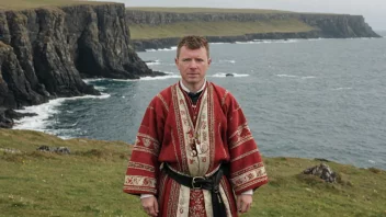 En person fra Shetland, som viser sin stolthet over sin kulturarv.