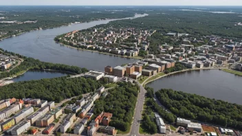 Flyfoto av Karlstad, Sverige