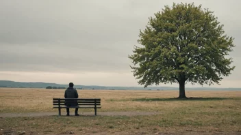 En rolig, men melankolsk scene av en person som reflekterer over tap.