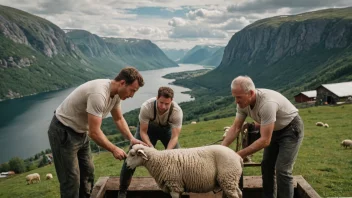 Saueklipping i Norge, en tradisjonell aktivitet.