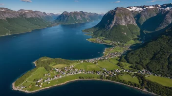 En pittoresk bygd i vestlige Norge, kjent for sitt naturskjønnhet og lokale kultur.