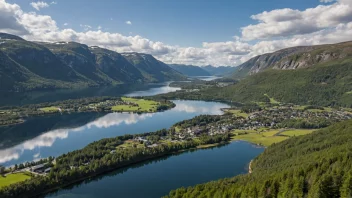 Et malerisk landskap av Rennebu kommune.