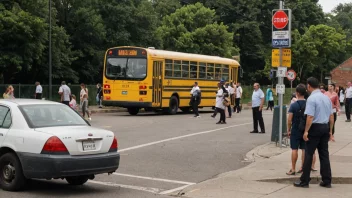 En buss som stopper på et busstopp med mennesker som venter på å gå ombord