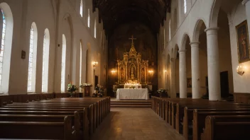 En soknediakon som står foran en kirkealter, med en bibel i hånden og et varmt smil.