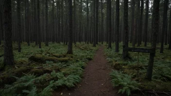 Et fredelig og mystisk skoglandskap i Norge