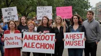 En gruppe mennesker som holder skilt som protesterer mot bruk av alkohol