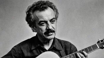 Et portrett av Georges Brassens, en berømt fransk sanger og låtskriver.