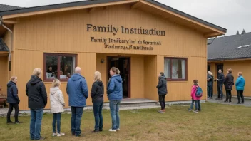 En familieinstitusjon med en varm og inkluderende atmosfære.