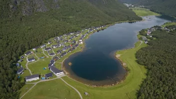 Flyfoto av Nesseby i Norge