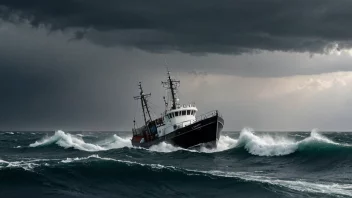 Et fiskebåt som tørster gjennom stormfulle hav, midt i konflikten om fiskeressursene mellom Norge og EU.