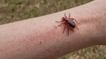 En persons arm med flere røde, hovne insektstikk.