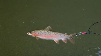 En liten fisk med skinnende skjell og en levende farge, svømmer i havet.