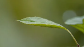 En liten bit av et blad, med årene og kantene synlige.