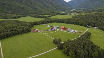 Flyfoto av Tranøys gård i Agdenes kommune, Trøndelag