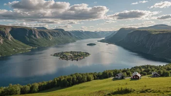 Et naturskjønt landskap av Eggesbøneset i Norge, som viser dets naturlige skjønnhet.