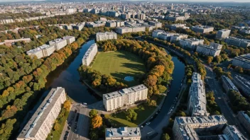 Flyfoto av Sofienbergparken i Oslo.