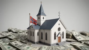 Et bilde som representerer den finansielle og administrative tilknytningen mellom Den norske kirke og staten.