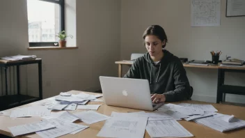 En person som arbeider på et soloprosjekt, med en fokusert uttrykk.