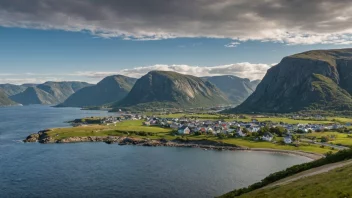 Et malerisk landskap av Sørvestlands kystlinje, som viser dens naturskjønnhet.