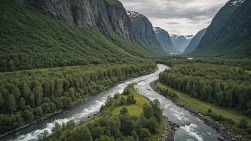 En vakker dal i Norge.