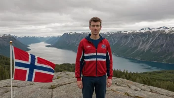 En person med etternavnet Rugaas, med et norsk flagg eller landskap i bakgrunnen.