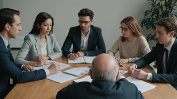 En gruppe mennesker som sitter rundt et bord og diskuterer og planlegger sammen.