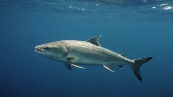 En stor fisk som svømmer i havet