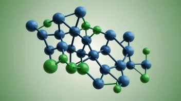 En illustrasjon av et organisk molekyl, som viser tilstedeværelsen av karbonatomer.