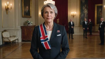 Et formelt portrett av en norsk statsministerfrue.