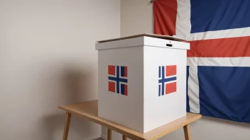 Et bilde av en stemmeboks med en urne og et norsk flagg i bakgrunnen, som representerer viktigheten av å stemme og demokrati.