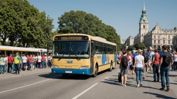 En gruppe mennesker på tur, som deltar i en konkurranse eller et arrangement.