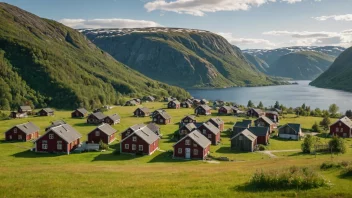 Et malerisk landskap av Stensby, som viser områdets naturskjønnhet og kulturarv.