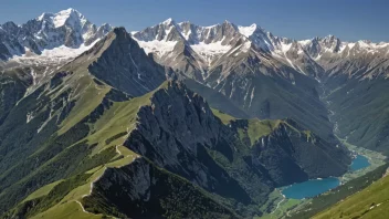 Pyreneene fjellkjeden, en naturlig grense mellom Frankrike og Spania.