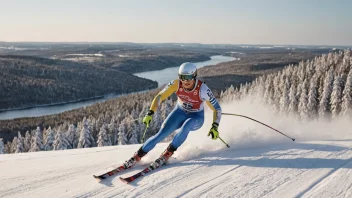 En skiløper i aksjon under Vasaloppet i Sverige.