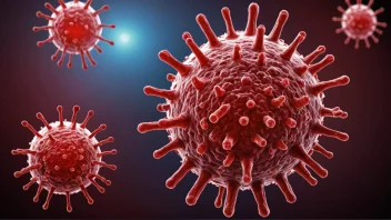 En illustrasjon av hiv-viruset og dets effekter på menneskets immunsystem.