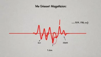 En illustrasjon av en magnet som mister sitt magnetfelt, med en graf som viser nedgangen i magnetisering over tid.