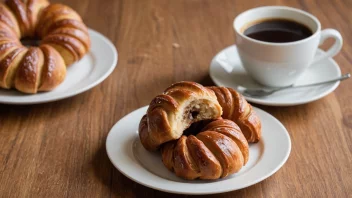 En tradisjonell norsk kanelstang på en tallerken.