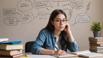 En student som bruker ulike studieteknikker for å lære effektivt.