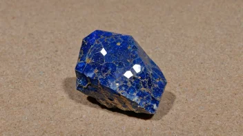 Et lapis lazuli mineral med en levende blå farge