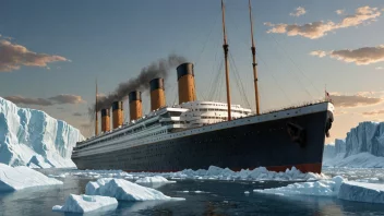 Et bilde av RMS Titanic, som viser skipets enorme størrelse og prakt.