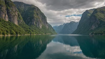 Et pittoreskt bilde av Sunndalsfjorden i Norge.