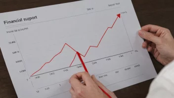 En person som holder et diagram med en rød linje som indikerer maksimumsgrensen for økonomisk støtte.