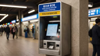 En billettelefon eller en automat for å kjøpe billetter.