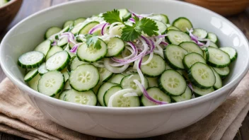 En tradisjonell norsk agurksalat