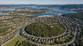 Gjettum, et boligområde i Bærum kommune, Viken fylke.