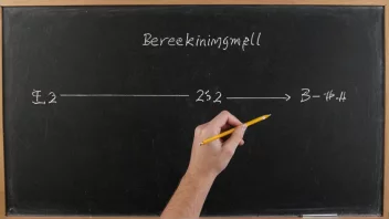 Et bilde som illustrerer en matematisk ligning med en peker som peker på løsningen.