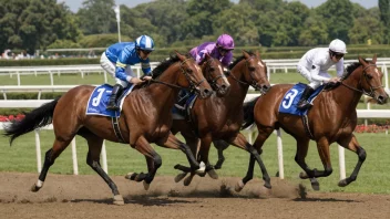 En jockey som rir en hest i et hesteveddeløp