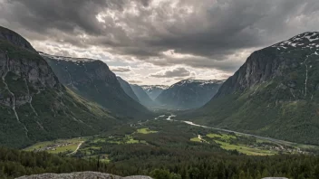 Et malerisk landskap av Mesnali, Norge.